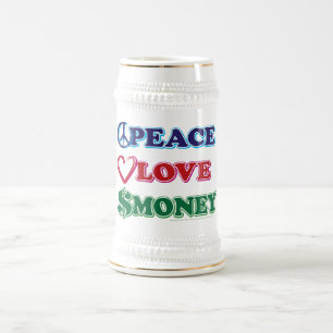 Jarra De Cerveza Wall Street/Paz Amor Dinero
