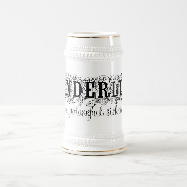 Jarra De Cerveza Wanderlust es una enfermedad poderosa (Centro)