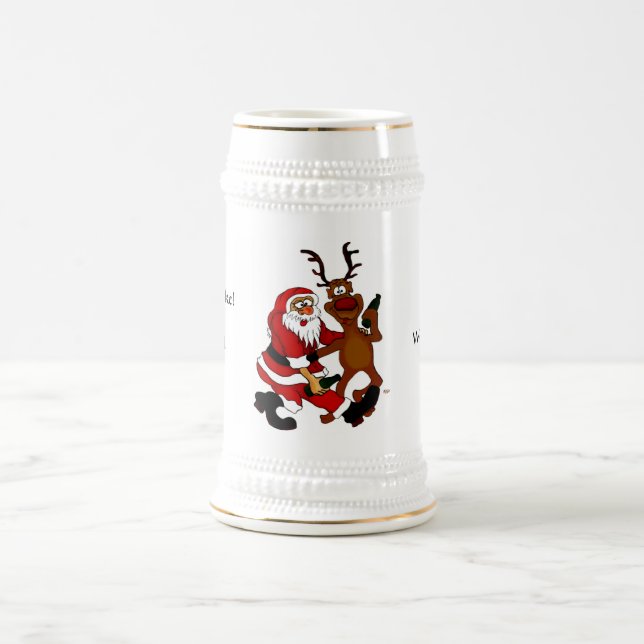 Jarra De Cerveza Weihnachtsmann mit Elch - ¡Prost ihr Säcke! (Centro)