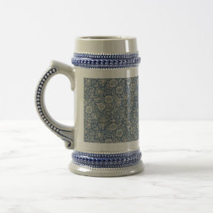 Jarra De Cerveza William Morris Vintage Floral Blue Mallow