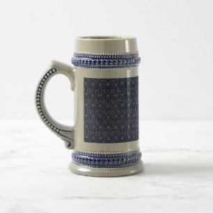 Jarra De Cerveza William Morris Vintage Floral White Blue Eyebright
