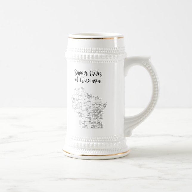 Jarra De Cerveza Wisconsin Supper Club Tema Cerveza Stein (Derecha)
