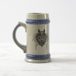 Jarra De Cerveza Wolf y Dreamcatcher Stein