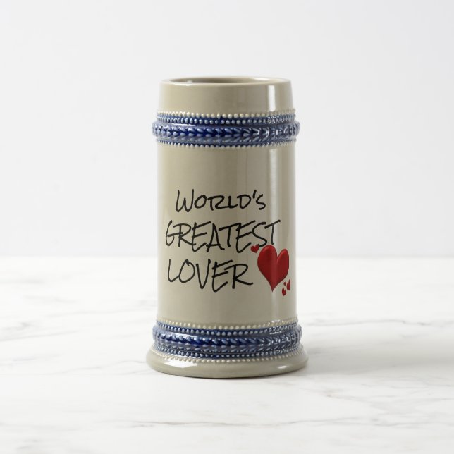 Jarra De Cerveza World's Greatest Lover Beer Stein - Romantic Quote (Centro)