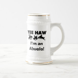 Jarra De Cerveza Yee Haw soy un Abuelo camisetas y regalos
