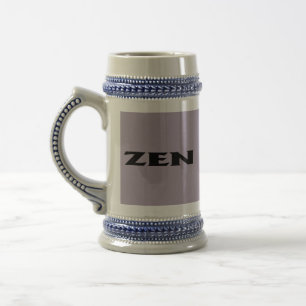 Jarra De Cerveza Zen gris negro stein