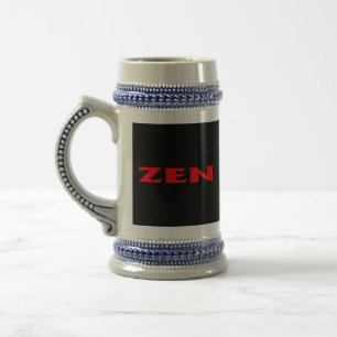 Jarra De Cerveza Zen rojo negro stein