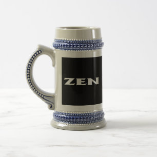 Jarra De Cerveza Zen white black stein