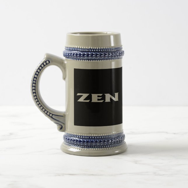 Jarra De Cerveza Zen white black stein (Izquierda)