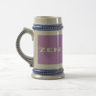 Jarra De Cerveza Zen white lilac stein