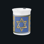 Jarra Estrella Judaica De David Metalizado Gold Blue<br><div class="desc">Está viendo la colección de diseño de Lee Hiller. Coleccionista,  ropa,  regalos y objetos de colección Lee Hiller Photography o colección de arte digital. Puedes ver su fotografía de la naturaleza en http://HikeOurPlanet.com/ y seguir su blog de senderismo dentro del Parque Nacional de Hot Springs.</div>