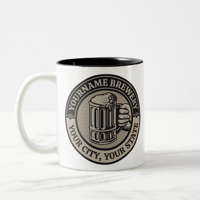 Jarra grande personalizada de cervecería con el no (Izquierda)