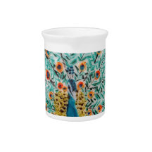 Hermoso verde esmeralda y pavo real turquesa