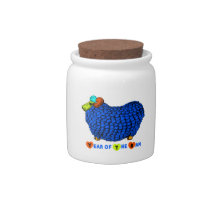 Funny Blue Ram Año Chino Zodiac Candy Jar