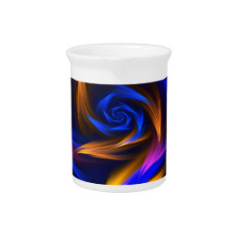 Jarra Resumen Forma de vórtice Naranja azul