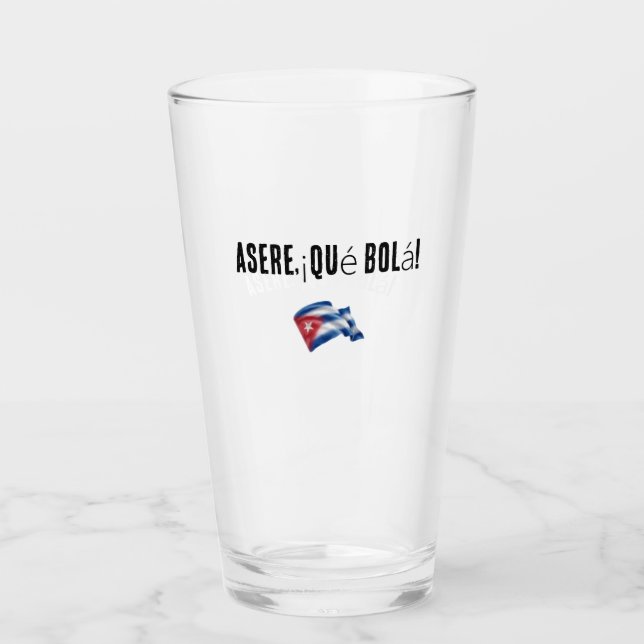 jarra / vaso con frase cubana (Anverso)