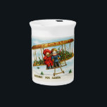Jarra Vintage Christmas Children Buscando a Santa María<br><div class="desc">Original ilustracion vintage de niños buscando Santa en Navidades. Por favor,  visite mi tienda para más productos con diseños vintage de alta calidad! --></div>