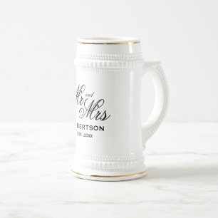 Jarras de cerveza personalizadas para boda más mod