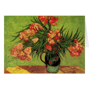 Jarrón con adelfas y libros de Vincent van Gogh