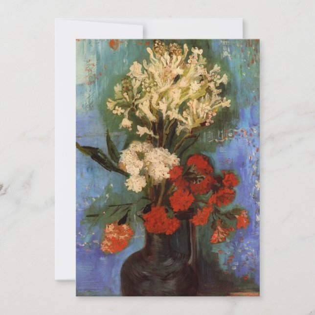 Jarrón con claveles de Vincent van Gogh (Anverso)