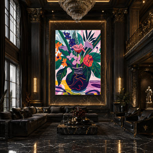 Jarrón con Flores: Arte Favista Estilo Matisse.