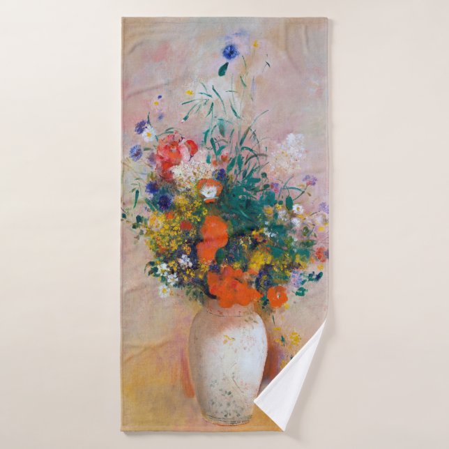 Jarrón de flores, Redon (Toalla de baño)
