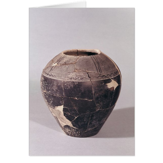 Jarrón Engobe decorado con líneas ondulantes (Frente)