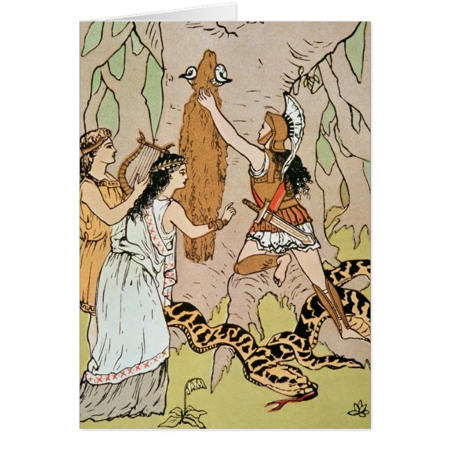 Jason que agarra el paño grueso y suave de oro (Frente)