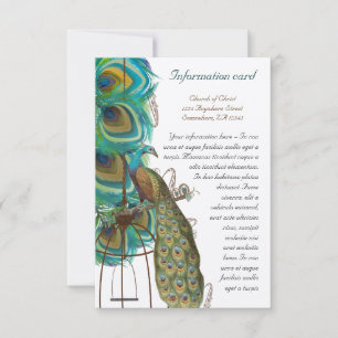 Jaula de pájaro pavo real musical Pluma Invitación