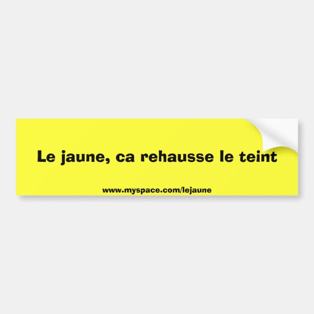 Jaune del salement del pegatina de Bumber (Frente)