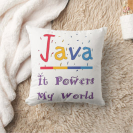 Java potencia mi mundo lanzando almohada
