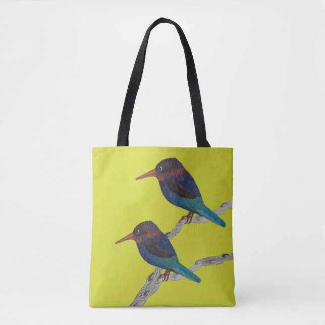 Javan Kingfisher en una bolsa para llevar la tote (Anverso)