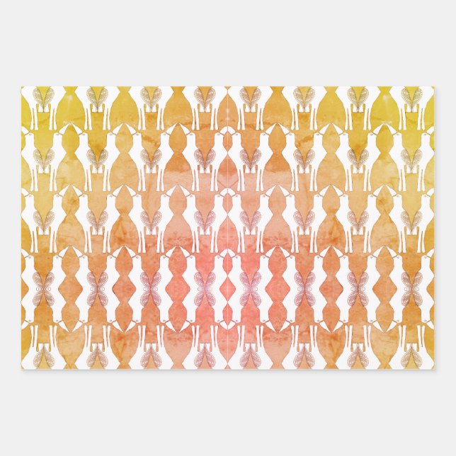 Javan Mina Papel de envolver hoja plana de 3 (Anverso)