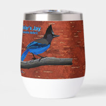 Jay On Inner Birch Bark de Steller