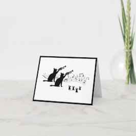 Jazz Cats | Tarjeta de nota doblada de trompeta