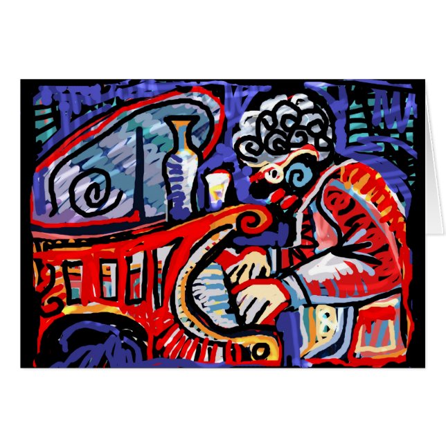 Jazz colorido * el ARTE ÚNICO de DIGITAL del (Anverso (Horizontal))