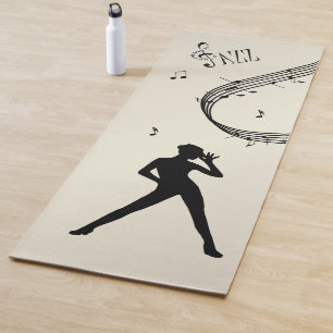 Jazz Dance Golden Music Yoga Mat