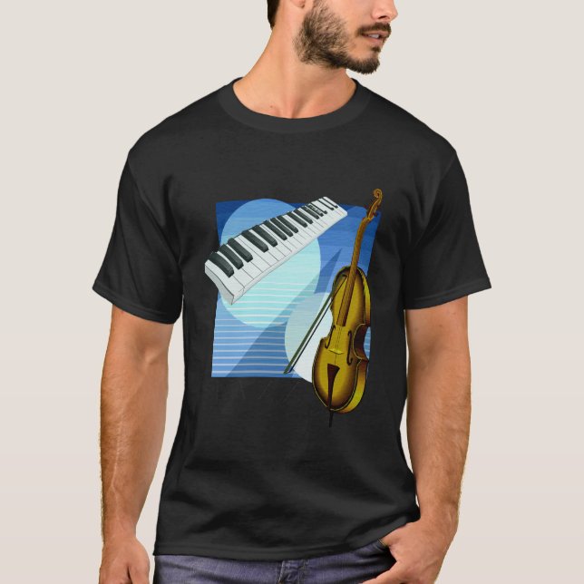 Jazz de la camiseta del diseño del tema de la (Anverso)