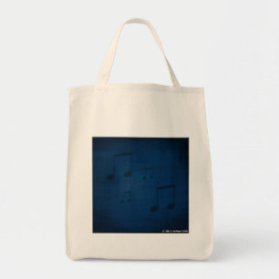 Jazz en la bolsa de asas azul del ultramarinos