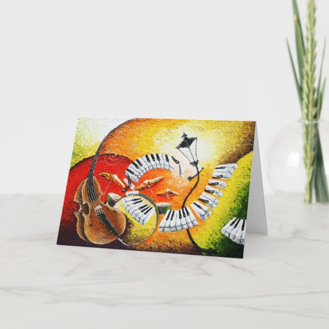 Jazz en la tarjeta de felicitación de las colinas (Anverso)