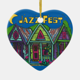 Jazz Fest House Ornamento cerámico