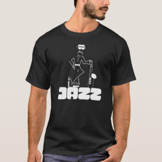Jazz "jugador de saxofón del tenor de la camisa de
