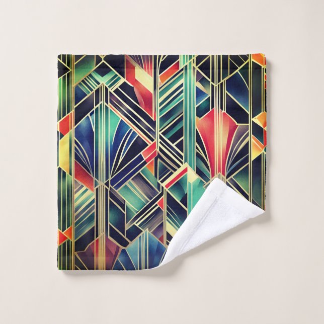 Jazzy Geométrico Elegante Clásico Boho Geométrico (Toallita)