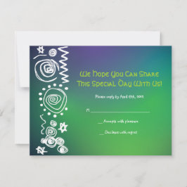 Jazzy Musical Bar Bat Mitzvah Invitar Tarjeta de R