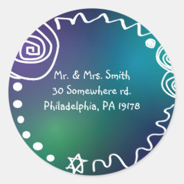 Jazzy Musical Bar Bat Mitzvah Invitó a Pegatina de