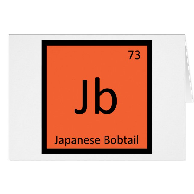 Jb - Gato Bobtail Japonés Elemento de la Tabla Per (Anverso (Horizontal))