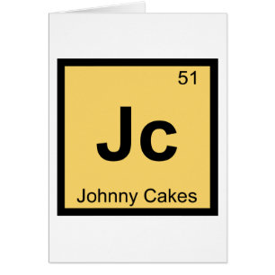 Jc - Johnny Cakes Química Símbolo de la Tabla Peri