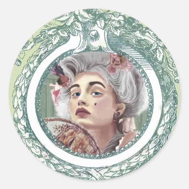 Je Ne Regrette Rien Round pegatina (Anverso)