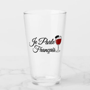 Je Parle Francais Hablo Beret de vidrio francés