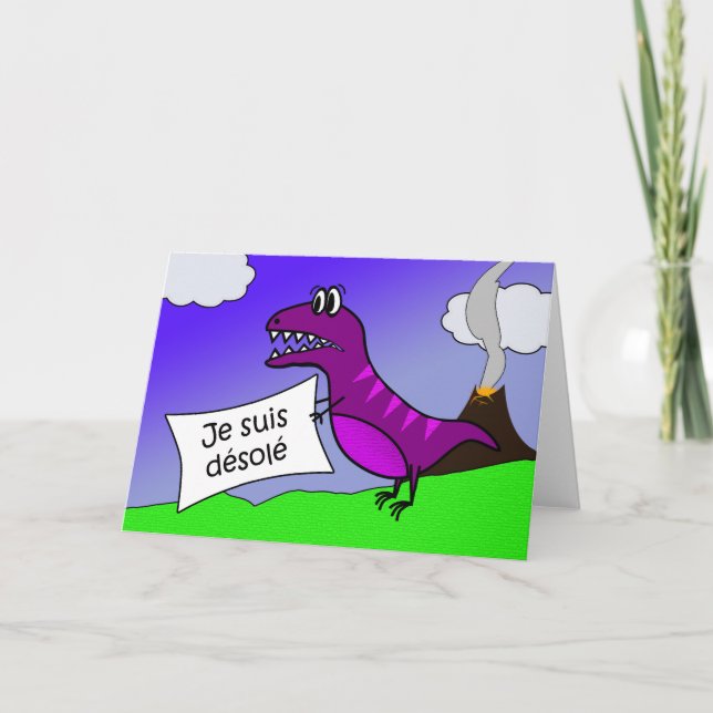 Je suis désolé, la tarjeta de disculpas en francés (Anverso)